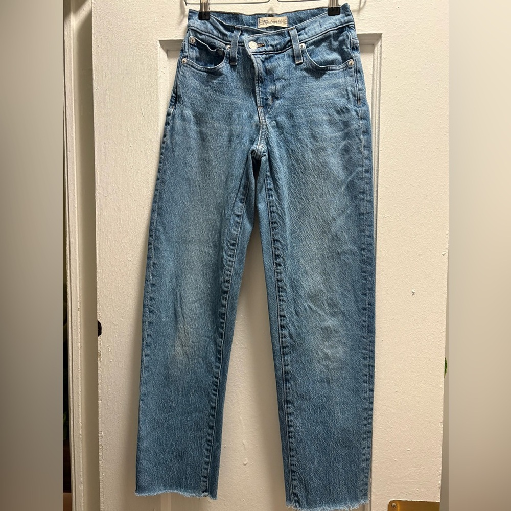Madewell Perfect Vintage Straight Leg Mid Rise Blue Jeans Women's size 23 - Picture 6 of 13
